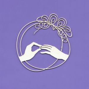Tekturka Crafty Moly Ramka Wedding Doodles 7